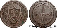 SWITZERLAND - CANTON OF NIDWALDEN 1/2 Batzen SWITZERLAND - CANTON OF NIDWALDEN 1811 (21,45mm, 1,89g, 6h) -