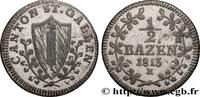 SWITZERLAND - CANTON OF ST. GALLEN 1/2 Batzen - canton de Saint Gall SWITZERLAND - CANTON OF ST. GALLEN 1813 (21,5mm, 1,92g, 6h) -
