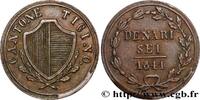 SWITZERLAND - CANTON OF TICINO 6 Denari SWITZERLAND - CANTON OF TICINO 1841 (18mm, 1,55g, 12h) -