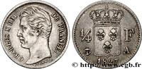 FRANCE 1/4 franc Charles X CHARLES X Paris 1827 (15mm, 1,24g, 6h) -