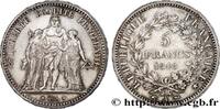 FRANCE 5 francs Hercule, IIe République II REPUBLIC Paris 1848 (37mm, 24,96g, 6h) -