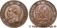 FRANCE Deux centimes Napoléon III, tête nue, différent le SECOND EMPIRE Lyon 1855 (20,19mm, 1,99g, 6h) -