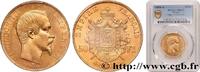 FRANCE 50 francs or Napoléon III, tête nue SECOND EMPIRE Paris 1858 (28mm, 16,13g, 6h) -