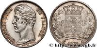 FRANCE 1 franc Charles X, matrice du revers à cinq feuill CHARLES X Paris 1825 (23mm, 5,02g, 6h) -