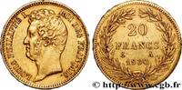 FRANCE 20 francs or Louis-Philippe, Tiolier, tranche insc LOUIS-PHILIPPE I Paris 1830 (21mm, 6,43g, 6h) -