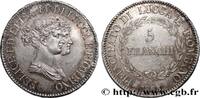 ITALY - PRINCIPALTY OF LUCCA AND PIOMBINO - FELIX 5 franchi, grands bustes ITALY - PRINCIPALTY OF LUCCA AND PIOMBINO - FELIX BACCIOCHI AND ELISA BONAPARTE Florence 1808 (37,5mm, 25,00g, 6h) -