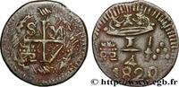 COLOMBIA 1/4 Real Santa Marta COLOMBIA Santa Marta 1820 (2,69mm, 1,68g, 6h) -