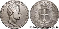 ITALY - KINGDOM OF SARDINIA 5 Lire Charles Albert ITALY - KINGDOM OF SARDINIA Gênes 1844 (37mm, 24,79g, 6h) -