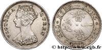 HONG KONG 10 Cents Victoria HONG KONG 1887 (17mm, 2,74g, 6h) -