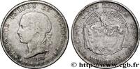 COLOMBIA 5 Decimos Etats Unis de Colombie COLOMBIA Medellin 1878 (30mm, 12,56g, 6h) -