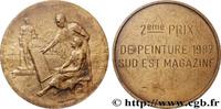 FRANCE Médaille, Récompense du concours de peinture ART, PEINTURE ET SCULPTURE 1987 (54mm, 68,73g, 12h) -