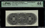 CHILE 20 Pesos Essai CHILE 20 Pesos Essai 1895 UNC- -