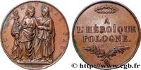 FRANCE Médaille, l’Héroïque Pologne POLOGNE - INSURRECTION DE POLOGNE France, Pologne 1831 (51mm, 62,51g, 12h) -