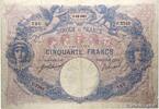 FRANCE 50 Francs BLEU ET ROSE FRANCE 50 Francs BLEU ET ROSE 1917 F -