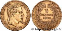 FRANCE 5 francs or Napoléon III, tête laurée SECOND EMPIRE Strasbourg 1864 (16,5mm, 1,61g, 6h) -