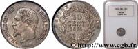 FRANCE 20 centimes Napoléon III, tête nue SECOND EMPIRE Paris 1854 (15mm, 1,00g, 6h) -