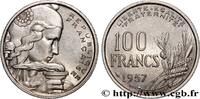 FRANCE 100 francs Cochet IV REPUBLIC Beaumont-Le-Roger 1957 (24mm, 5,98g, 6h) -