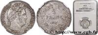 FRANCE 1 franc Louis-Philippe, couronne de chêne LOUIS-PHILIPPE I Bordeaux 1837 (23mm, 5g, 6h) -