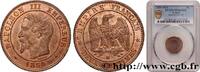 FRANCE Deux centimes Napoléon III, tête nue SECOND EMPIRE Marseille 1854 (20mm, 2,01g, 6h) -