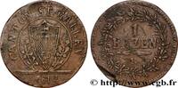 SWITZERLAND - CANTON OF ST. GALLEN 1 Batzen SWITZERLAND - CANTON OF ST. GALLEN 1814 (24mm, 2,17g, 6h) -
