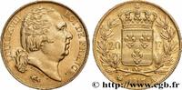 FRANCE 20 francs or Louis XVIII, tête nue LOUIS XVIII Paris 1817 (21mm, 6,44g, 6h) -