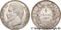 FRANCE 1 franc Napoléon III, tête nue SECOND EMPIRE Paris 1857 (23,19mm, 4,98g, 6h) -