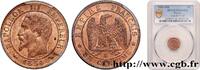 FRANCE Un centime Napoléon III, tête nue SECOND EMPIRE Strasbourg 1854 (15mm, g, 6h) -