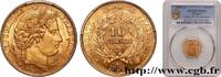 FRANCE 10 francs or Cérès, IIe République II REPUBLIC Paris 1851 (19mm, 3,23g, 6h) -