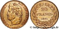 FRANCE 20 francs Louis-Philippe, Domard LOUIS-PHILIPPE I Lille 1843 (21mm, 6,42g, 6h) -