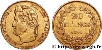 FRANCE 20 francs Louis-Philippe, Domard LOUIS-PHILIPPE I Lille 1844 (21mm, 6,42g, 6h) -