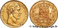 FRANCE 20 francs or Charles X, matrice du revers à quatre CHARLES X Paris 1828 (21mm, 6,42g, 6h) -