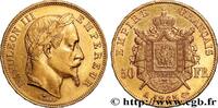 FRANCE 50 francs or Napoléon III, tête laurée SECOND EMPIRE Paris 1865 (27,95mm, 16,12g, 6h) -