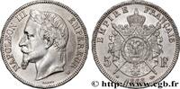 FRANCE 5 francs Napoléon III, tête laurée SECOND EMPIRE Strasbourg 1868 (37mm, 24,93g, 6h) -