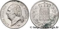 FRANCE 5 francs Louis XVIII, tête nue LOUIS XVIII Lille 1822 (37,17mm, 25,08g, 6h) -