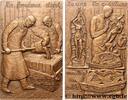 FRANCE Plaquette, La fonderie d’art ART, PEINTURE ET SCULPTURE Monnaie de Paris 1987 (90mm, 321,95g, 12h) -