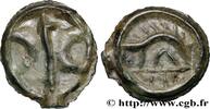 FRANCE Potin OYINDIA à la tête janiforme, stylisé GALLIA BELGICA - LINGONES (Area of Langres) c. 80-50 AC. (19mm, 2,60g, h) -