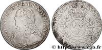 FRANCE Écu aux branches d'olivier, buste habillé LOUIS XV THE BELOVED Toulouse 1730 (39,5mm, 29,02g, 6h) -