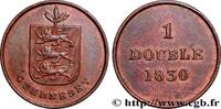 GUERNSEY 1 Double armes du baillage de Guernesey GUERNSEY 1830 (18,5mm, 2,47g, 6h) -