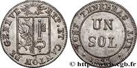 SWITZERLAND - REPUBLIC OF GENEVA 1 Sol SWITZERLAND - REPUBLIC OF GENEVA 1833 (17mm, 0,96g, 6h) -