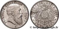 GERMANY - BADEN 2 Mark Frédéric Ier de Bade GERMANY - BADEN Karlsruhe 1907 (28mm, 11,15g, 12h) -