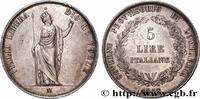ITALY - LOMBARDY 5 Lire Gouvernement provisoire de Lombardie ITALY - LOMBARDY Milan 1848 (37,50mm, 24,98g, 6h) -