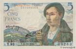 FRANCE 5 Francs BERGER 1943 UNC-