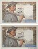 FRANCE 10 Francs MINEUR Consécutifs FRANCE 10 Francs MINEUR Consécutifs 1942 AU -