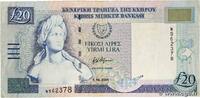 CYPRUS 20 Pounds CYPRUS 20 Pounds 2001 VF- -