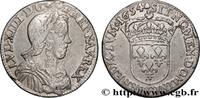 FRANCE Demi-écu, portrait à la mèche longue LOUIS XIV THE SUN KING Saint-Lô 1654 (31,5mm, 13,54g, 6h) -