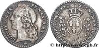 FRANCE Vingtième d'écu aux branches d’olivier, tête ceint LOUIS XV THE BELOVED Metz 1748 (17mm, 1,39g, 6h) -