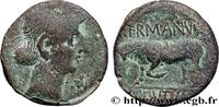 Bronze GERMANVS INDVTILLI au taureau (Quadrans) c. 10 AC. FRANKREICH GALLIEN - BELGICA - REMI (Region die Reims) Reims (51) c. 10 AC. (17mm, 2,66...