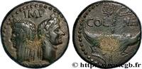 THE JULIO-CLAUDIANS (27 BC to 69 AD) Dupondius COL NEM (as) AUGUSTUS and AGRIPPA Nîmes, Gaule c. 10 AC. - 10 AD. (25mm, 13,37g, 12h) -