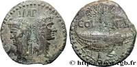 THE JULIO-CLAUDIANS (27 BC to 69 AD) Dupondius COL NEM (as) AUGUSTUS and AGRIPPA Nîmes, Gaule c. 10 AC. - 10 AD. (25mm, 12,07g, 5h) -