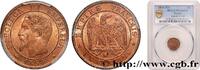 FRANCE Un centime Napoléon III, tête nue SECOND EMPIRE Marseille 1854 (15mm, g, 6h) -